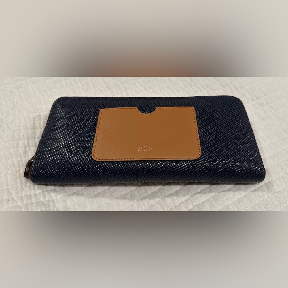Lauren Ralph Lauren -Lindley  Continental snap/zip wallet -leather